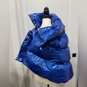 Pilcro for Anthropologie Women’s puffer Metallic insulated Poncho One Size